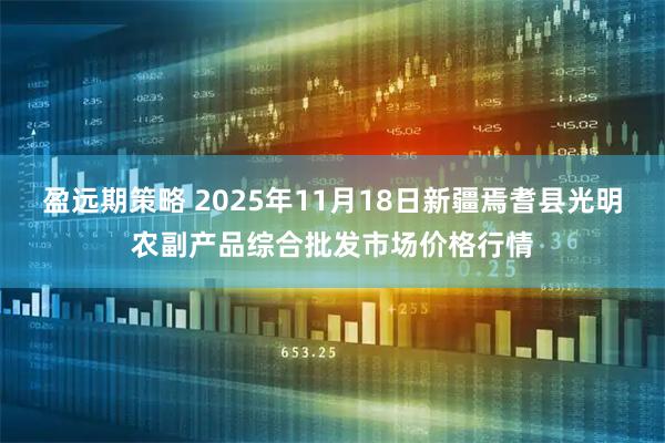 盈远期策略 2025年11月18日新疆焉耆县光明农副产品综合批发市场价格行情