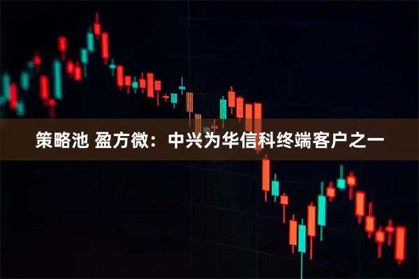 策略池 盈方微：中兴为华信科终端客户之一