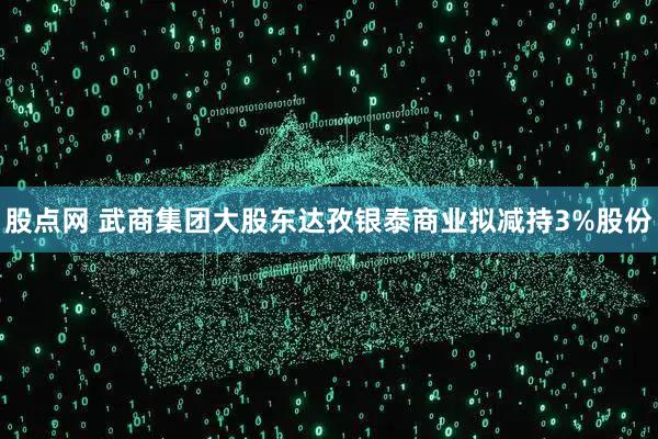 股点网 武商集团大股东达孜银泰商业拟减持3%股份